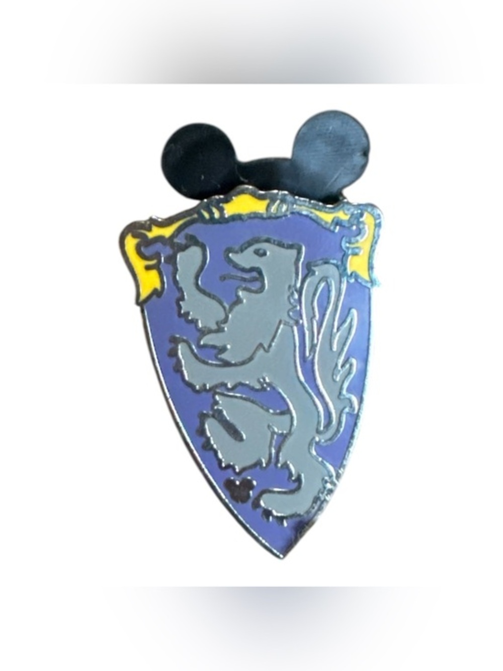 King Arthur Hidden Mickey Shield Lion Enamel Pin in Purple and Gray Collectors